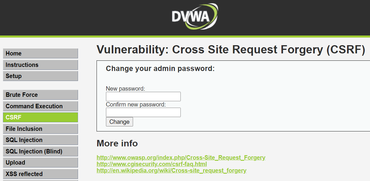 DVWAのCSRF脆弱性(2)